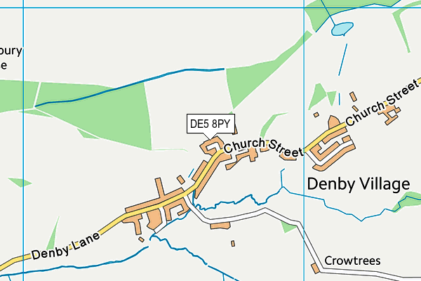 DE5 8PY map - OS VectorMap District (Ordnance Survey)