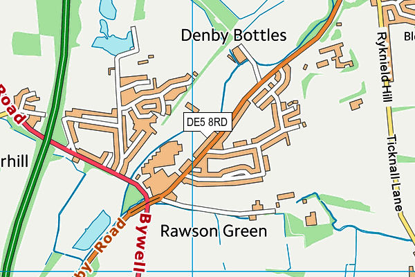 Denby Institute And Recreation Ground map (DE5 8RD) - OS VectorMap District (Ordnance Survey)