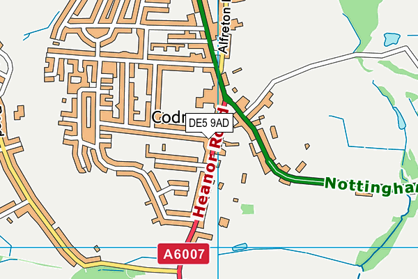 DE5 9AD map - OS VectorMap District (Ordnance Survey)