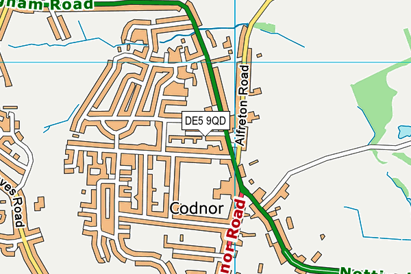 Codnor Community Primary School Church of England Controlled map (DE5 9QD) - OS VectorMap District (Ordnance Survey)