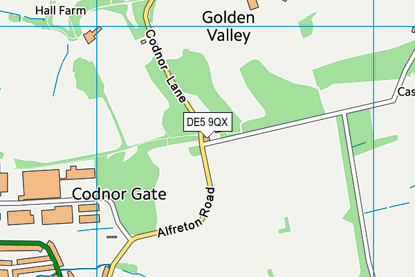 DE5 9QX map - OS VectorMap District (Ordnance Survey)