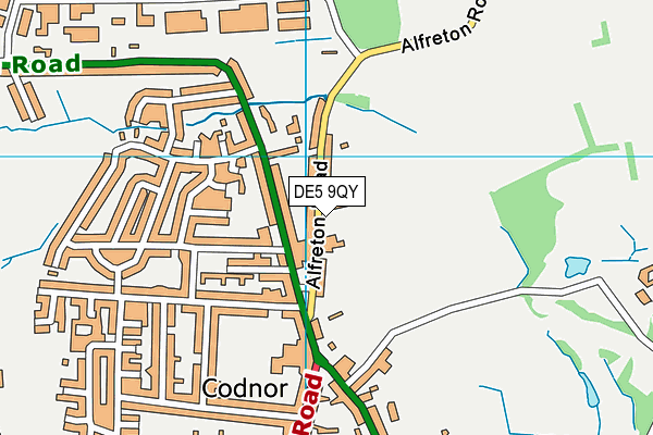 DE5 9QY map - OS VectorMap District (Ordnance Survey)