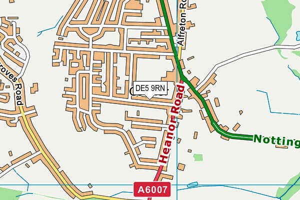 DE5 9RN map - OS VectorMap District (Ordnance Survey)