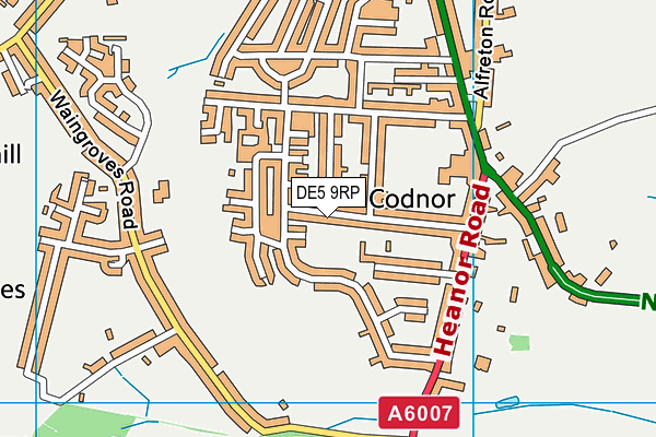 DE5 9RP map - OS VectorMap District (Ordnance Survey)