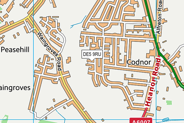 DE5 9RU map - OS VectorMap District (Ordnance Survey)