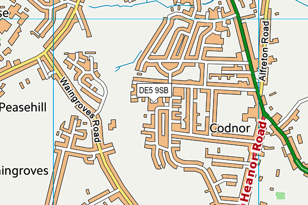 DE5 9SB map - OS VectorMap District (Ordnance Survey)