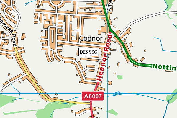 DE5 9SG map - OS VectorMap District (Ordnance Survey)