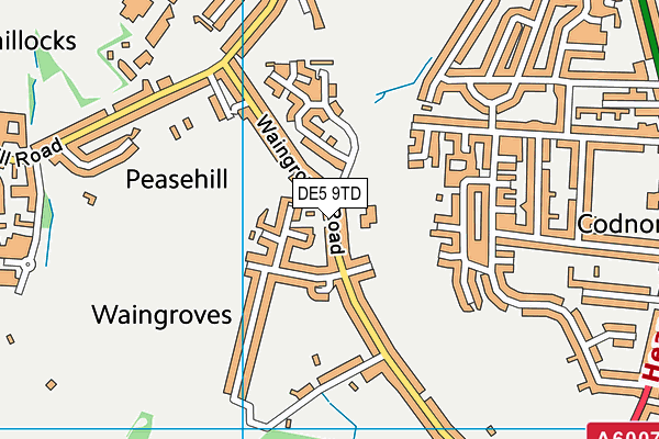 Waingroves Primary School map (DE5 9TD) - OS VectorMap District (Ordnance Survey)