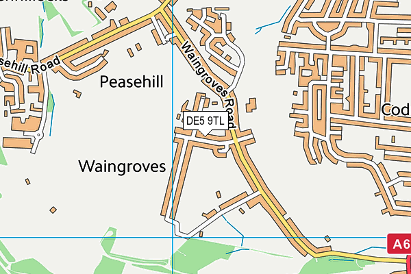 DE5 9TL map - OS VectorMap District (Ordnance Survey)