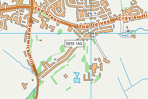 DE55 1AG map - OS VectorMap District (Ordnance Survey)