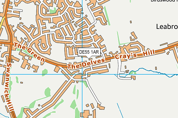 Swanwick School and Sports College map (DE55 1AR) - OS VectorMap District (Ordnance Survey)