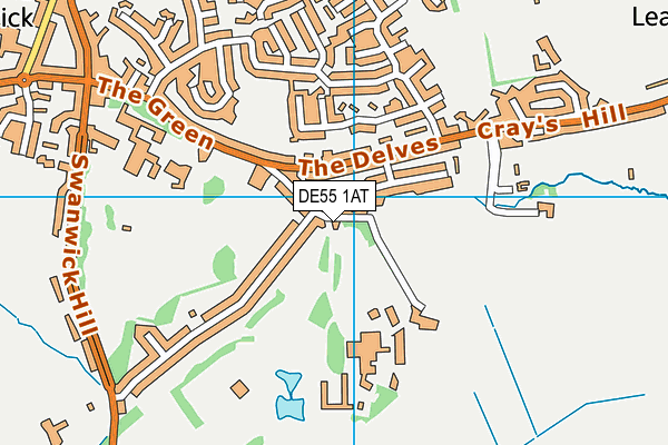 DE55 1AT map - OS VectorMap District (Ordnance Survey)