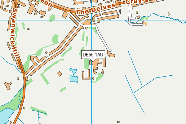 The Hayes Conference Centre map (DE55 1AU) - OS VectorMap District (Ordnance Survey)