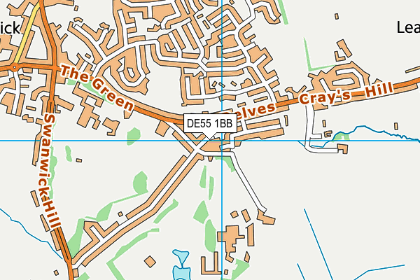 DE55 1BB map - OS VectorMap District (Ordnance Survey)