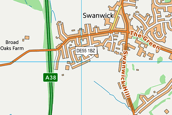 Swanwick Primary School map (DE55 1BZ) - OS VectorMap District (Ordnance Survey)