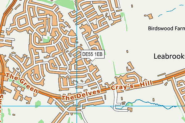 DE55 1EB map - OS VectorMap District (Ordnance Survey)