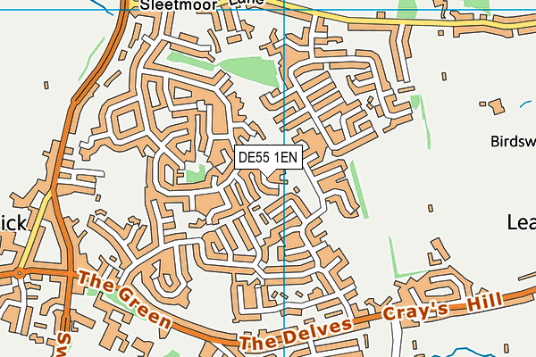 DE55 1EN map - OS VectorMap District (Ordnance Survey)
