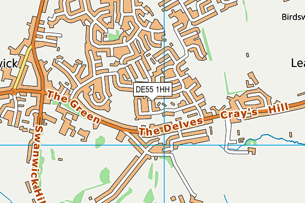 DE55 1HH map - OS VectorMap District (Ordnance Survey)