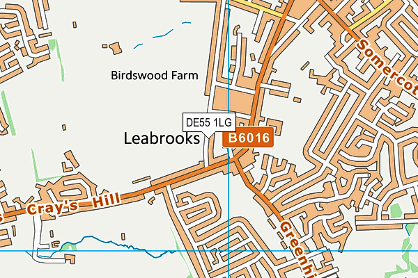DE55 1LG map - OS VectorMap District (Ordnance Survey)