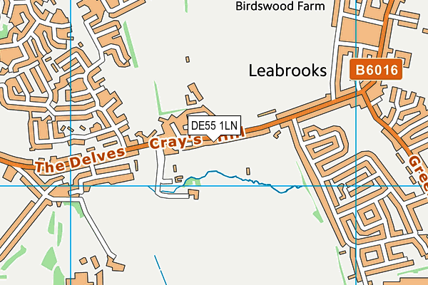 Crays Hill map (DE55 1LN) - OS VectorMap District (Ordnance Survey)