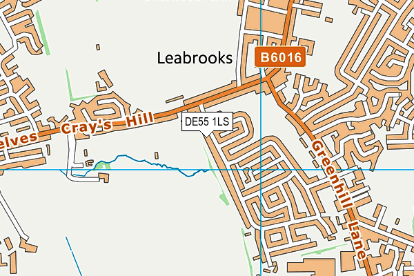 DE55 1LS map - OS VectorMap District (Ordnance Survey)