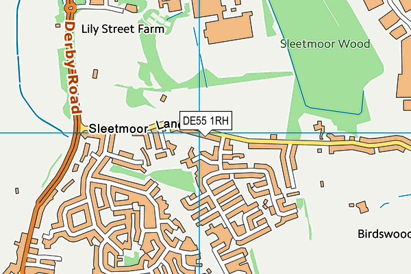 Sleetmoor United Fc map (DE55 1RH) - OS VectorMap District (Ordnance Survey)