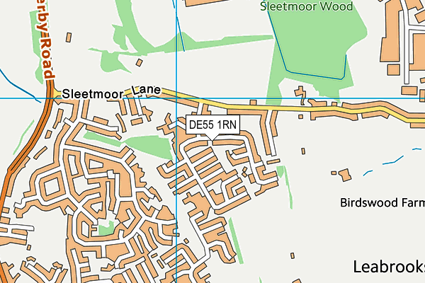 DE55 1RN map - OS VectorMap District (Ordnance Survey)