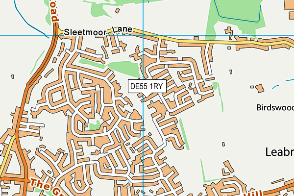 DE55 1RY map - OS VectorMap District (Ordnance Survey)