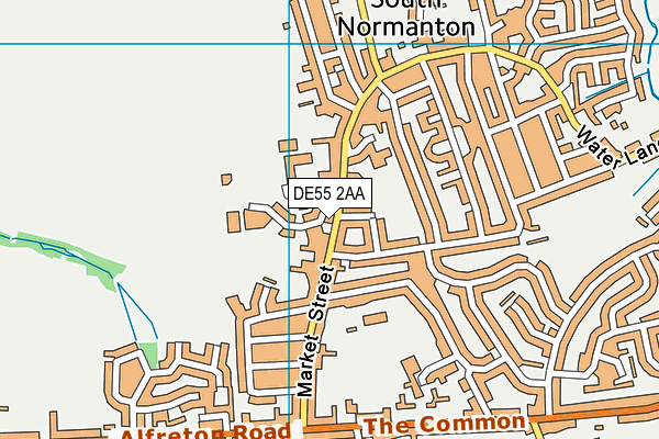 DE55 2AA map - OS VectorMap District (Ordnance Survey)