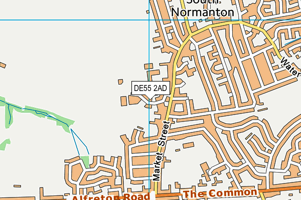 South Normanton Athletic Fc map (DE55 2AD) - OS VectorMap District (Ordnance Survey)