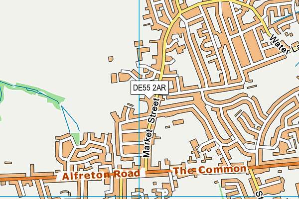 DE55 2AR map - OS VectorMap District (Ordnance Survey)