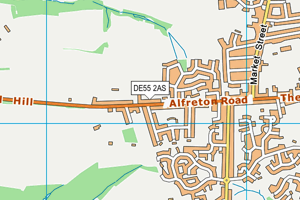 DE55 2AS map - OS VectorMap District (Ordnance Survey)