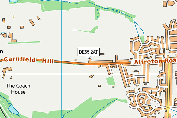 DE55 2AT map - OS VectorMap District (Ordnance Survey)