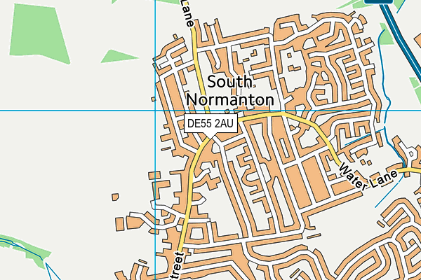 DE55 2AU map - OS VectorMap District (Ordnance Survey)