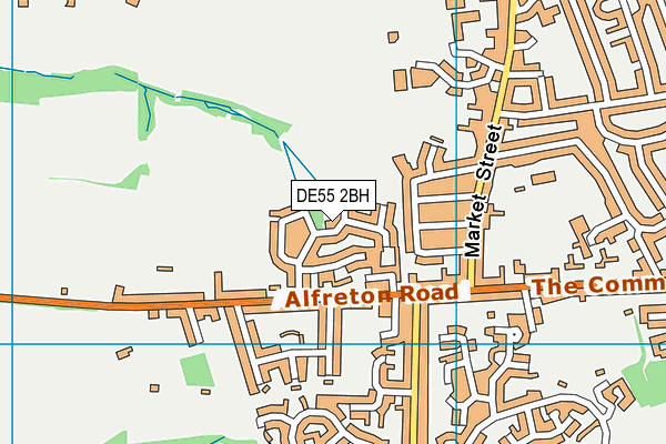 DE55 2BH map - OS VectorMap District (Ordnance Survey)