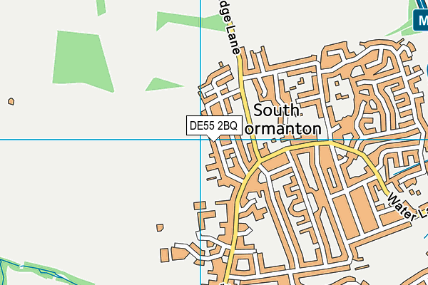 DE55 2BQ map - OS VectorMap District (Ordnance Survey)