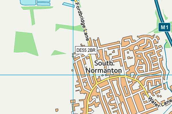 DE55 2BR map - OS VectorMap District (Ordnance Survey)