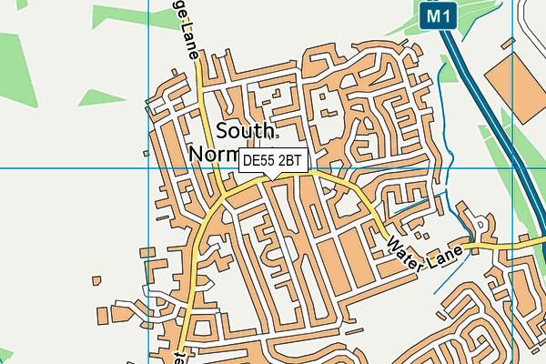 DE55 2BT map - OS VectorMap District (Ordnance Survey)