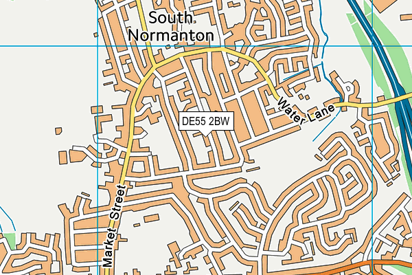 DE55 2BW map - OS VectorMap District (Ordnance Survey)