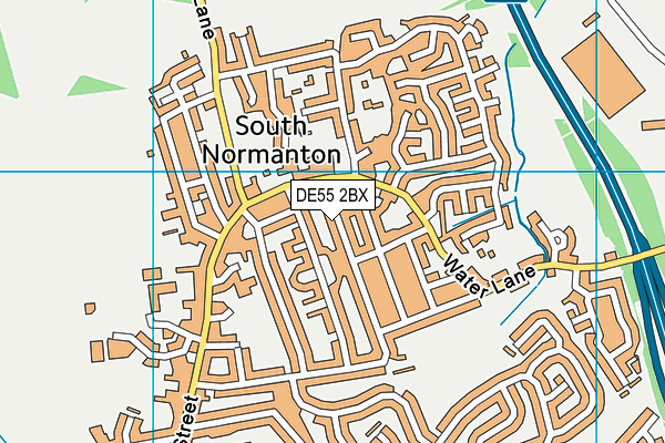 DE55 2BX map - OS VectorMap District (Ordnance Survey)