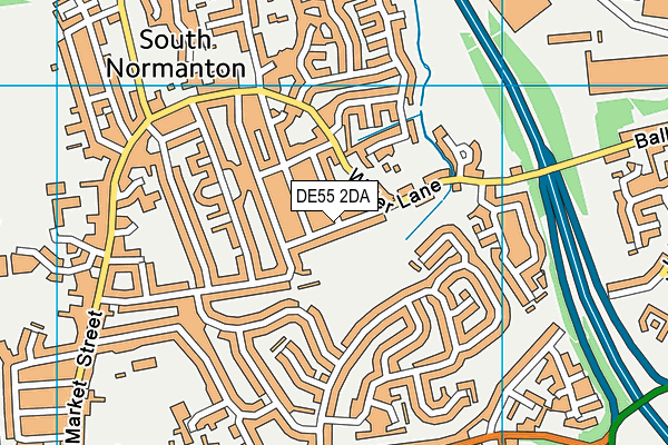 South Street Recreation Ground map (DE55 2DA) - OS VectorMap District (Ordnance Survey)
