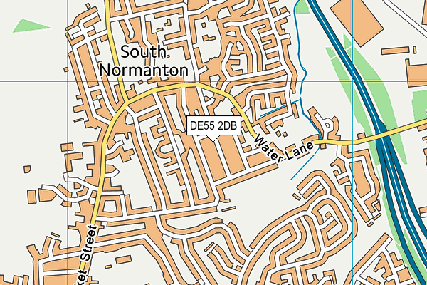 DE55 2DB map - OS VectorMap District (Ordnance Survey)