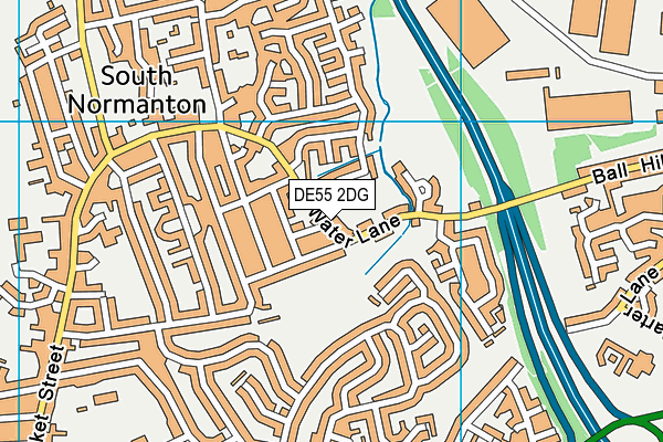 DE55 2DG map - OS VectorMap District (Ordnance Survey)