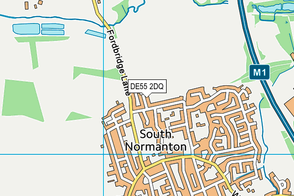 DE55 2DQ map - OS VectorMap District (Ordnance Survey)