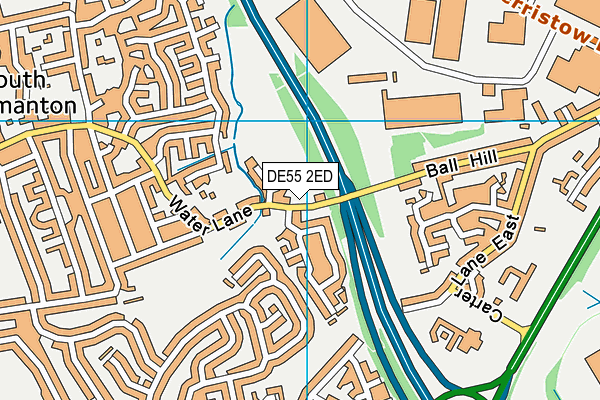 DE55 2ED map - OS VectorMap District (Ordnance Survey)