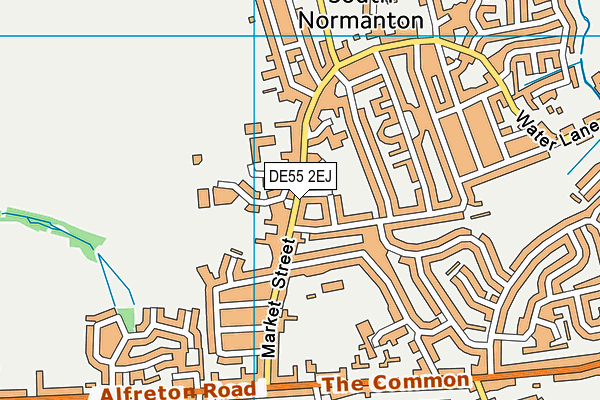 South Normanton Town Park map (DE55 2EJ) - OS VectorMap District (Ordnance Survey)