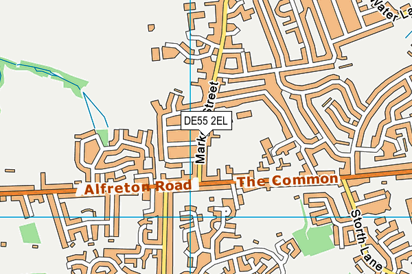DE55 2EL map - OS VectorMap District (Ordnance Survey)