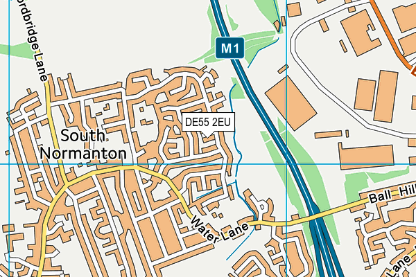 DE55 2EU map - OS VectorMap District (Ordnance Survey)