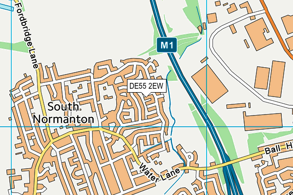 DE55 2EW map - OS VectorMap District (Ordnance Survey)