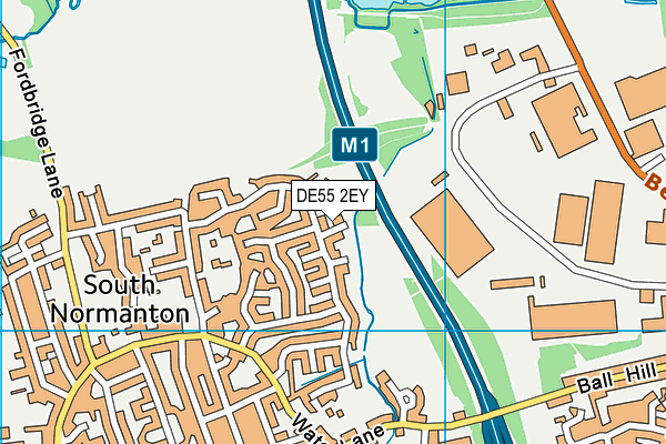 DE55 2EY map - OS VectorMap District (Ordnance Survey)
